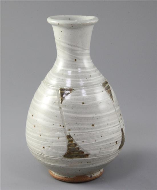 Bernard Leach (1887-1979). A bottle shaped vase,